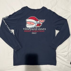 Men’s 2017 Vineyard Vines Merry Christmas Long Sleeve T-Shirt | Size Large